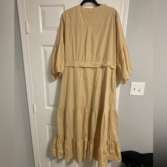 Maeve Anthropologie Beige Button Up Dress, Size 20W NWT - Picture 3 of 4